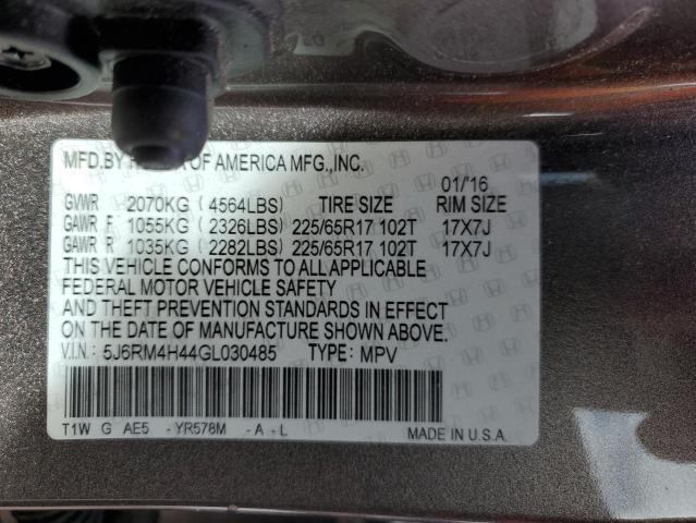 Photo 13 VIN: 5J6RM4H44GL030485 - HONDA CR-V SE 