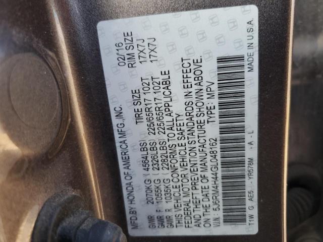 Photo 11 VIN: 5J6RM4H44GL048162 - HONDA CR-V SE 