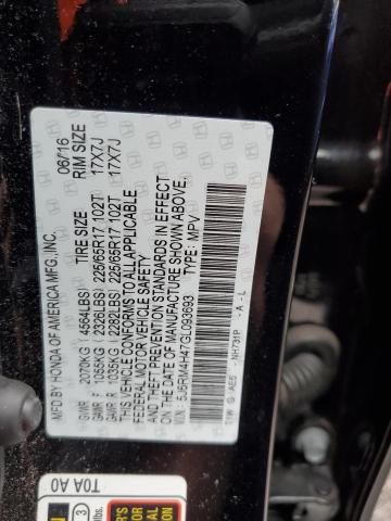 Photo 11 VIN: 5J6RM4H47GL093693 - HONDA CRV 