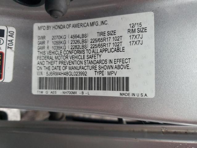 Photo 11 VIN: 5J6RM4H48GL023992 - HONDA CRV 