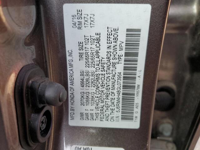 Photo 11 VIN: 5J6RM4H48GL073954 - HONDA CR-V SE 