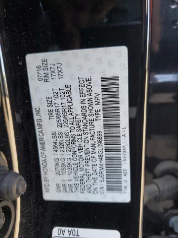 Photo 11 VIN: 5J6RM4H48GL098899 - HONDA CR-V SE 