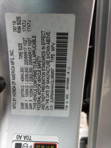 Photo 9 VIN: 5J6RM4H4XGL086897 - HONDA CR-V SE 