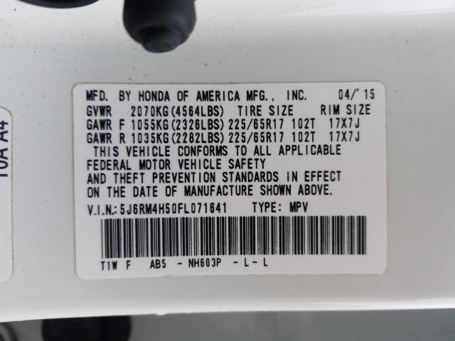 Photo 9 VIN: 5J6RM4H50FL071641 - HONDA CR-V EX 