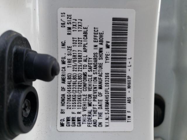 Photo 12 VIN: 5J6RM4H50FL093266 - HONDA CR-V EX 