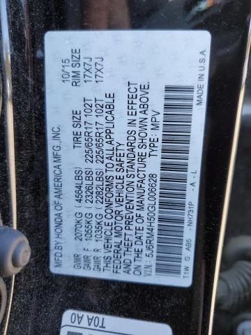 Photo 12 VIN: 5J6RM4H50GL006628 - HONDA CRV 