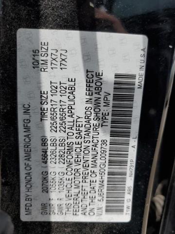 Photo 12 VIN: 5J6RM4H50GL009738 - HONDA CR-V EX 