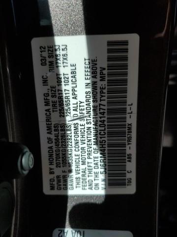 Photo 11 VIN: 5J6RM4H51CL041477 - HONDA CRV 