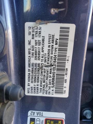 Photo 12 VIN: 5J6RM4H51DL016404 - HONDA CRV 