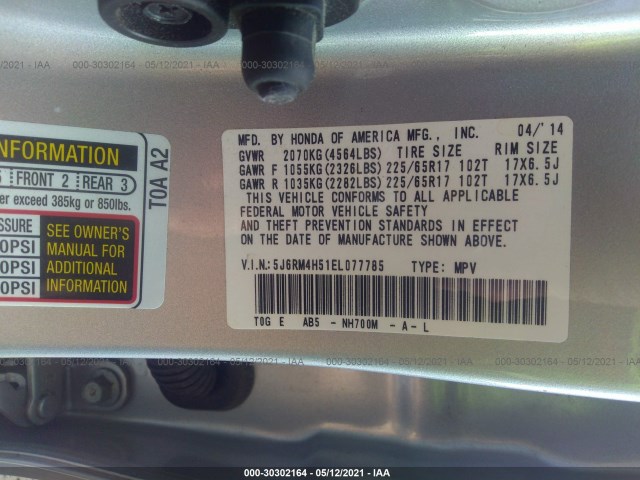 Photo 8 VIN: 5J6RM4H51EL077785 - HONDA CR-V 