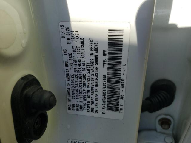 Photo 12 VIN: 5J6RM4H51FL027468 - HONDA CR-V EX 