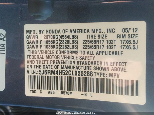 Photo 8 VIN: 5J6RM4H52CL055288 - HONDA CR-V 