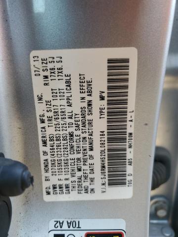 Photo 12 VIN: 5J6RM4H52DL082184 - HONDA CR-V EX 