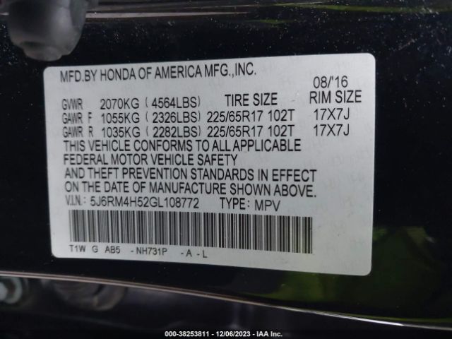 Photo 8 VIN: 5J6RM4H52GL108772 - HONDA CR-V 