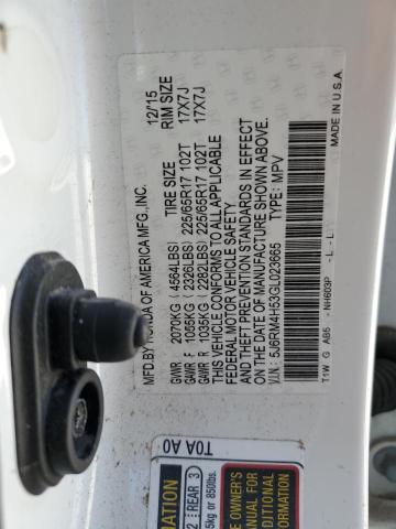 Photo 9 VIN: 5J6RM4H53GL023665 - HONDA CR-V EX 