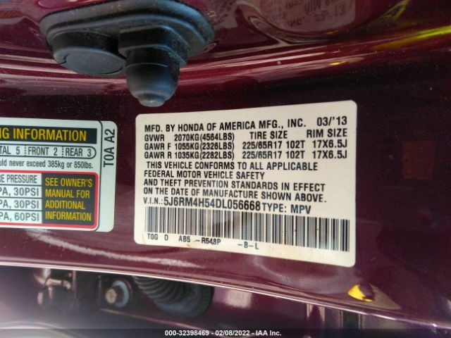 Photo 8 VIN: 5J6RM4H54DL056668 - HONDA CR-V 