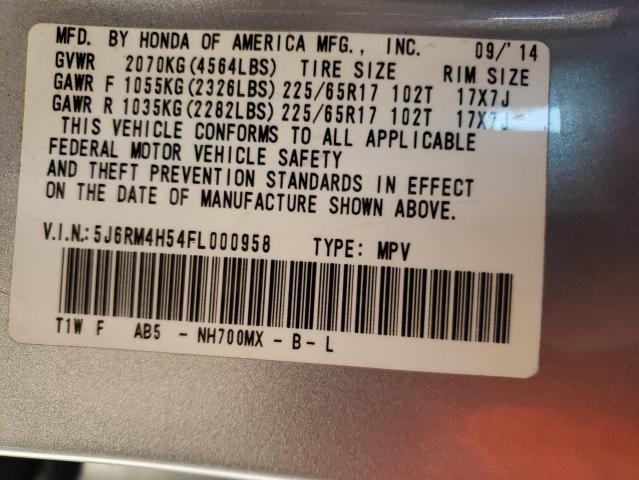 Photo 12 VIN: 5J6RM4H54FL000958 - HONDA CR-V EX 