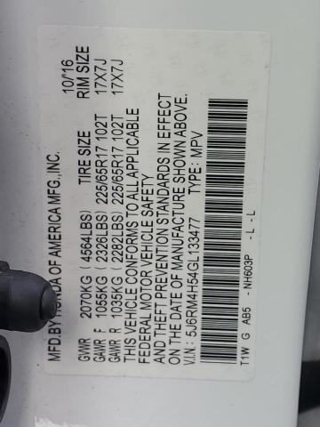 Photo 12 VIN: 5J6RM4H54GL133477 - HONDA CRV 