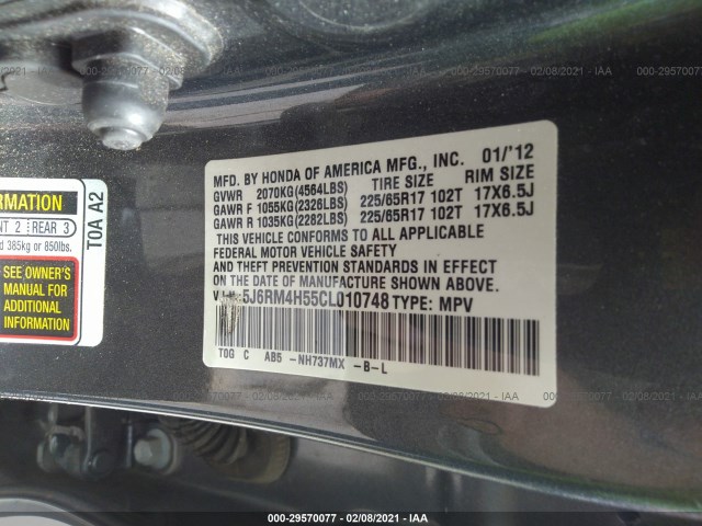 Photo 8 VIN: 5J6RM4H55CL010748 - HONDA CR-V 