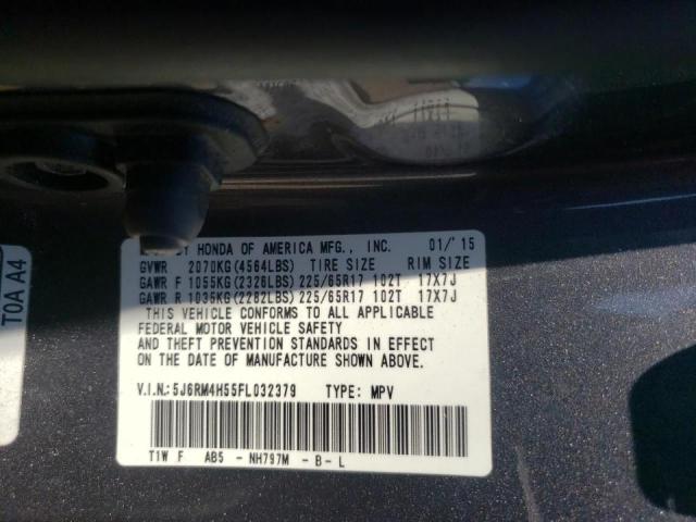 Photo 9 VIN: 5J6RM4H55FL032379 - HONDA CR-V EX 