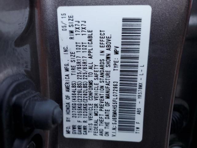 Photo 12 VIN: 5J6RM4H55FL072963 - HONDA CR-V EX 