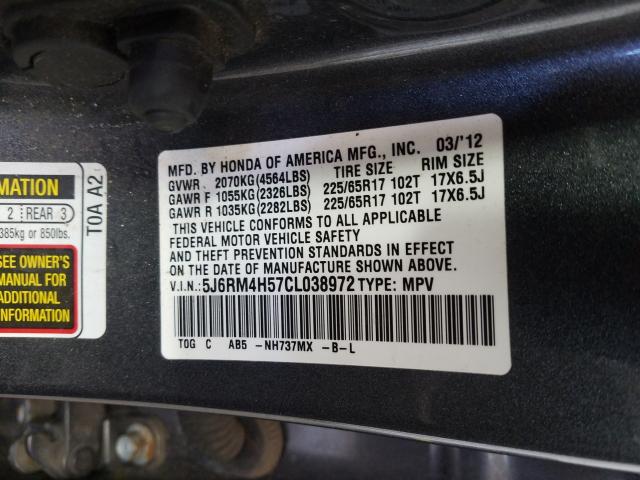 Photo 9 VIN: 5J6RM4H57CL038972 - HONDA CR-V 