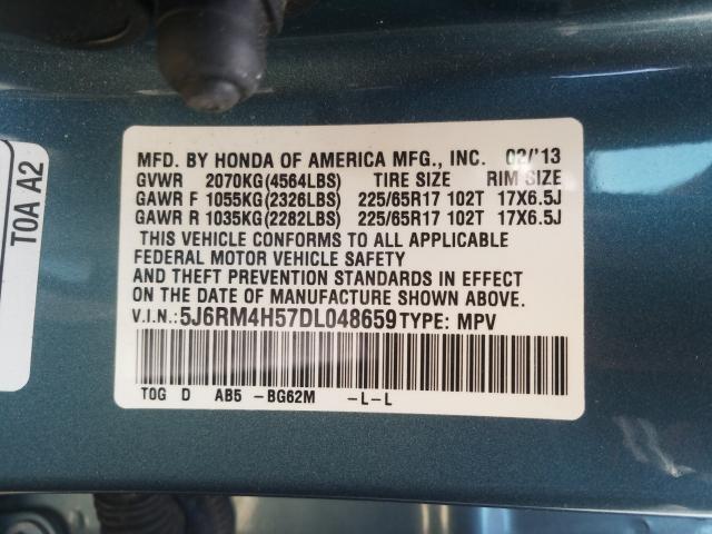 Photo 9 VIN: 5J6RM4H57DL048659 - HONDA CR-V EX 