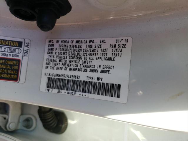 Photo 9 VIN: 5J6RM4H57FL029693 - HONDA CR-V EX 