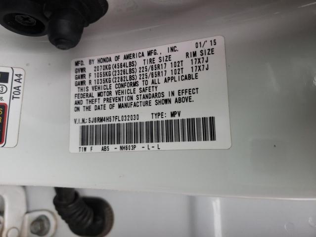 Photo 9 VIN: 5J6RM4H57FL032030 - HONDA CR-V EX 