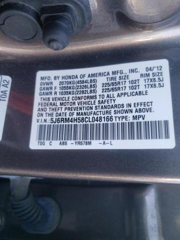 Photo 9 VIN: 5J6RM4H58CL048166 - HONDA CR-V EX 