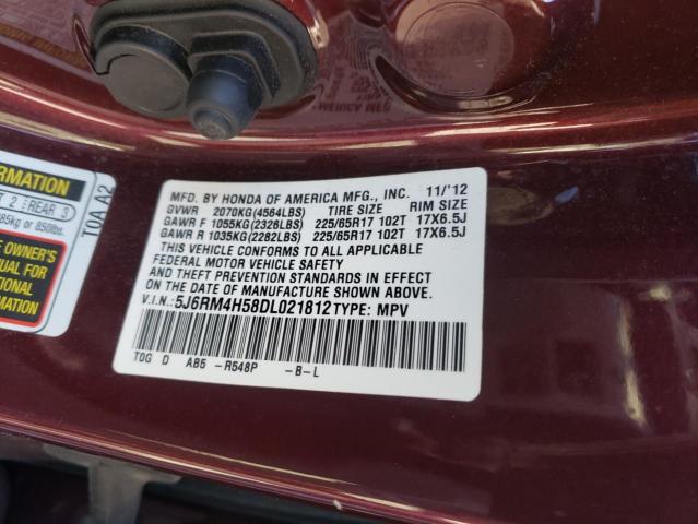 Photo 9 VIN: 5J6RM4H58DL021812 - HONDA CR-V EX 