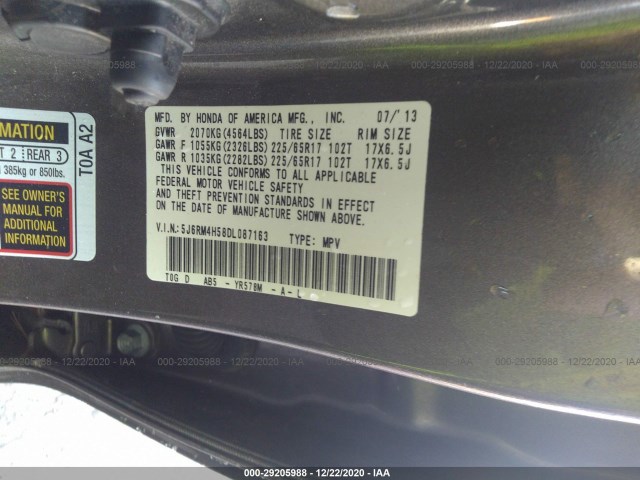 Photo 8 VIN: 5J6RM4H58DL087163 - HONDA CR-V 