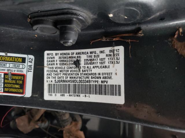 Photo 9 VIN: 5J6RM4H59DL003349 - HONDA CR-V EX 