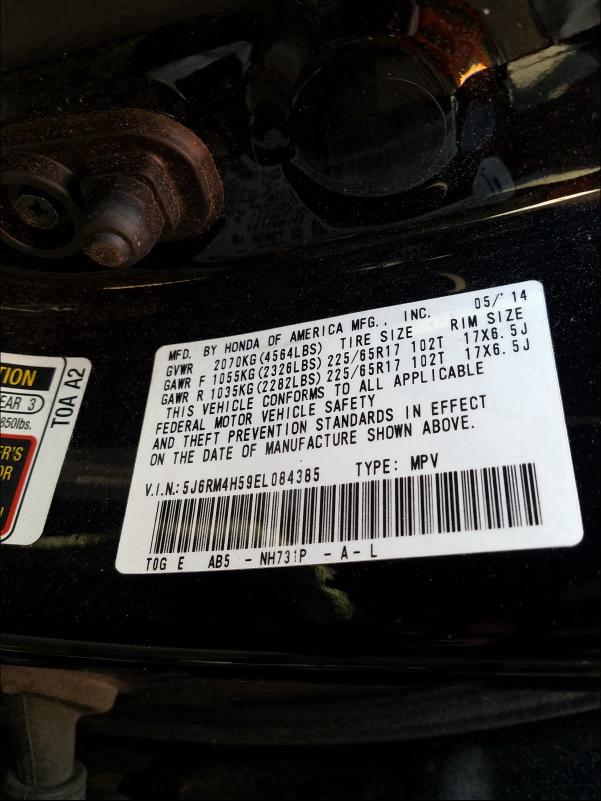 Photo 9 VIN: 5J6RM4H59EL084385 - HONDA CR-V EX 