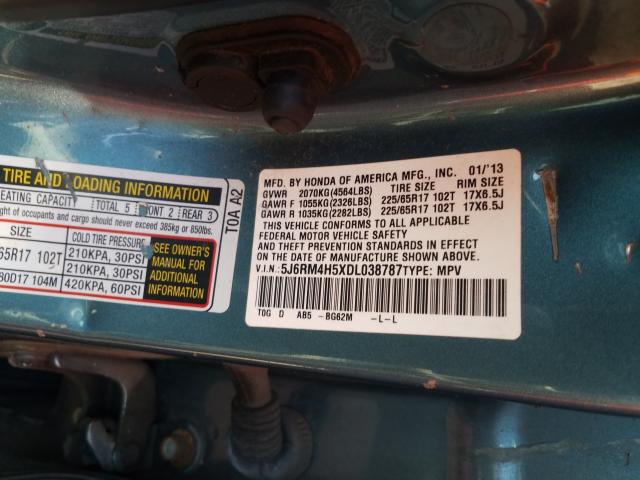 Photo 9 VIN: 5J6RM4H5XDL038787 - HONDA CR-V EX 