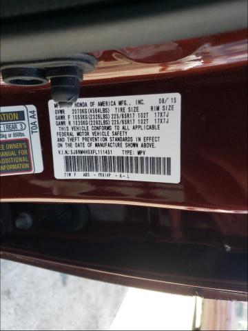 Photo 9 VIN: 5J6RM4H5XFL111451 - HONDA CR-V EX 