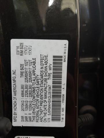 Photo 11 VIN: 5J6RM4H5XGL051947 - HONDA CRV 