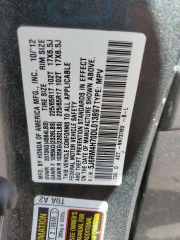 Photo 13 VIN: 5J6RM4H70DL013897 - HONDA CR-V EXL 