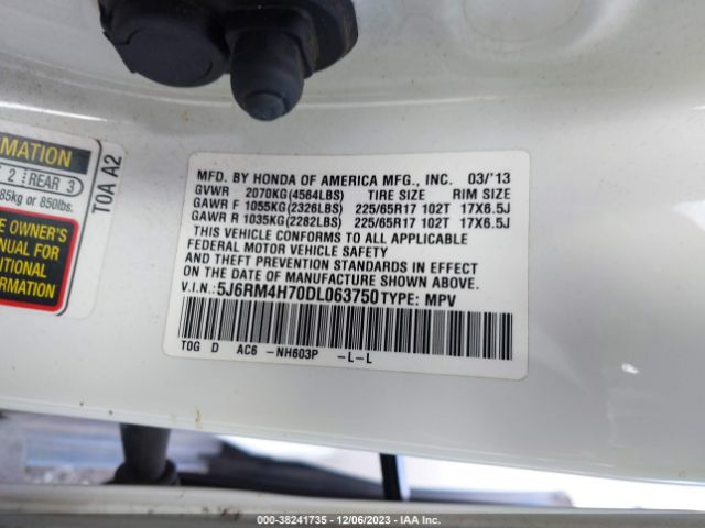 Photo 8 VIN: 5J6RM4H70DL063750 - HONDA CR-V 