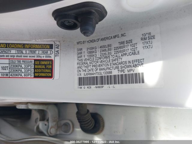 Photo 8 VIN: 5J6RM4H70GL133588 - HONDA CR-V 