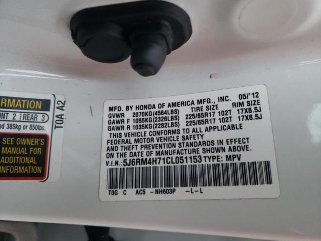 Photo 9 VIN: 5J6RM4H71CL051153 - HONDA CR-V EXL 