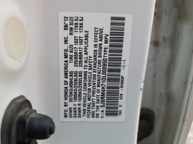 Photo 12 VIN: 5J6RM4H71DL000950 - HONDA CR-V EXL 