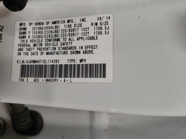 Photo 9 VIN: 5J6RM4H71EL114092 - HONDA CR-V EXL 