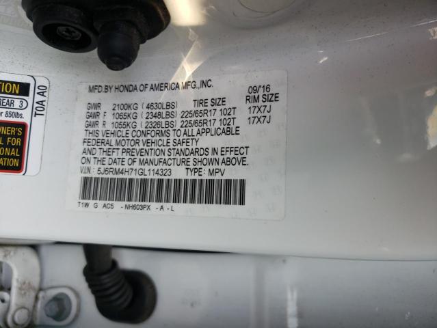 Photo 9 VIN: 5J6RM4H71GL114323 - HONDA CR-V EXL 