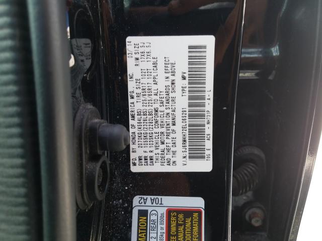 Photo 9 VIN: 5J6RM4H72EL065291 - HONDA CR-V EXL 