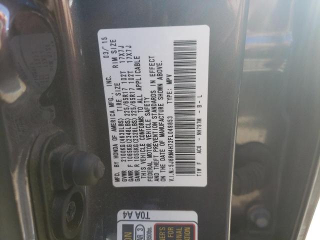 Photo 9 VIN: 5J6RM4H72FL049853 - HONDA CR-V EXL 