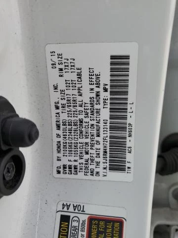 Photo 12 VIN: 5J6RM4H72FL133140 - HONDA CR-V EXL 