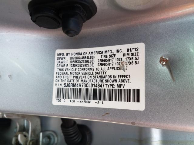 Photo 9 VIN: 5J6RM4H73CL014847 - HONDA CR-V EXL 