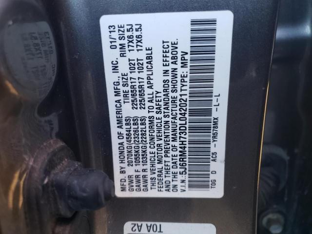 Photo 11 VIN: 5J6RM4H73DL042021 - HONDA CR-V EXL 