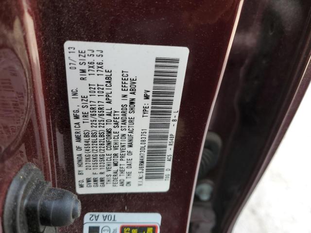 Photo 11 VIN: 5J6RM4H73DL083751 - HONDA CR-V EXL 